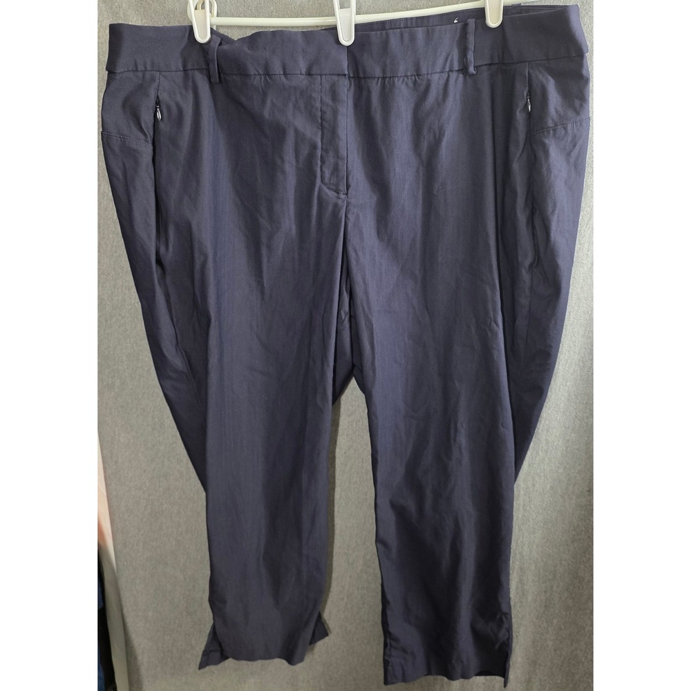 Lane Bryant Capris Cropped Pants Plus Size 28P 28 P Petite Blue‎ Stretch Pockets